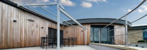 Timber cladding on Rossi Leisure building
