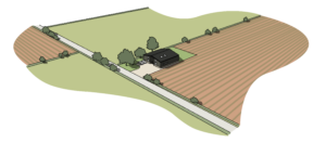 CGI image of a barn conversation via Class Q planning approval