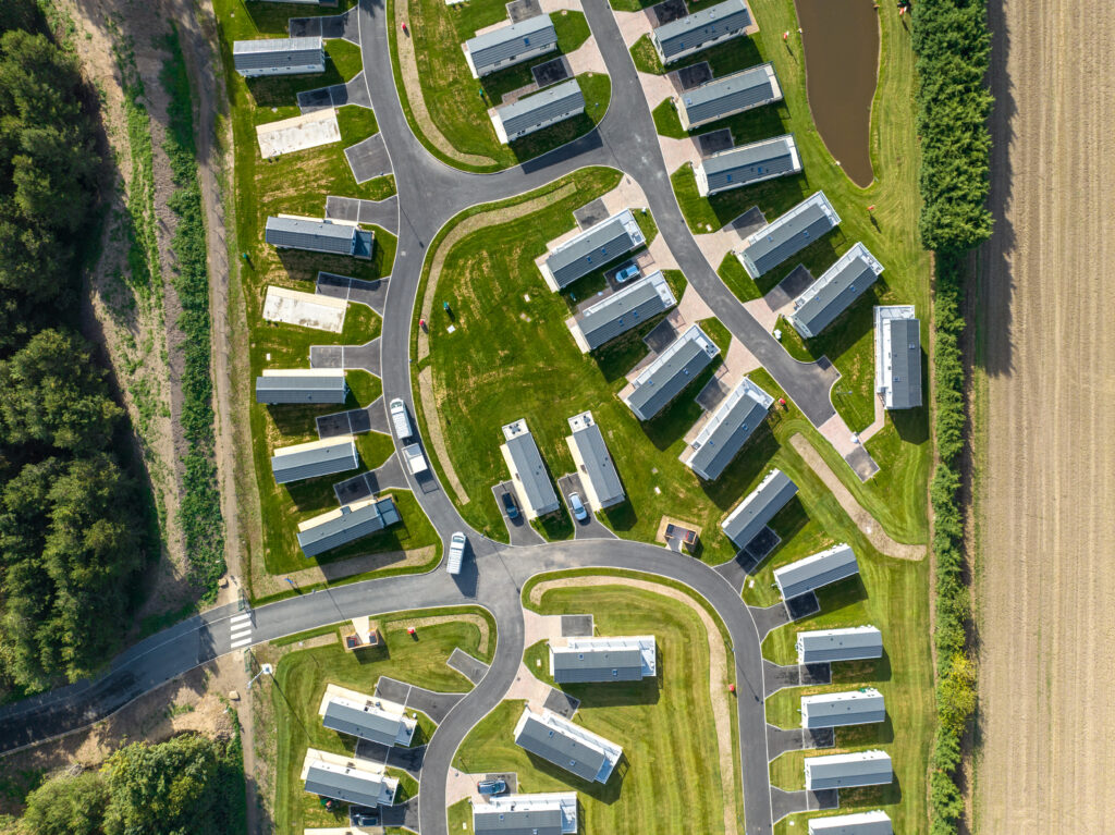 Drone photo of Thorpe Park Holiday Park