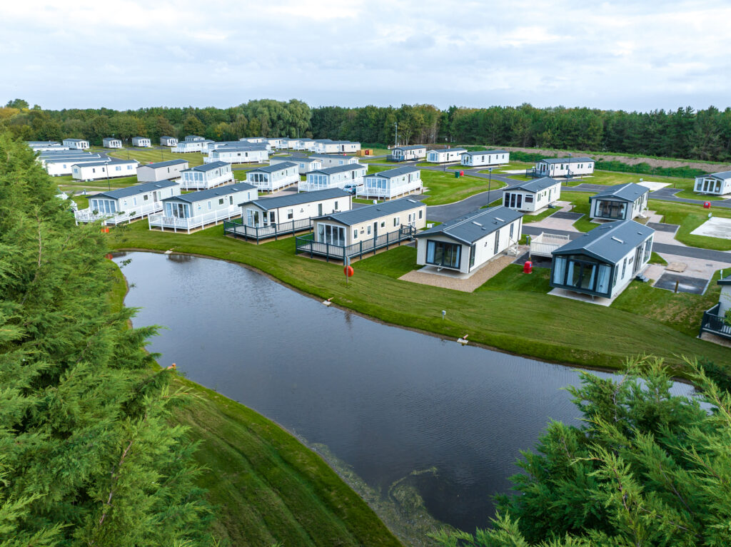 Drone photo of Thorpe Park Holiday Park