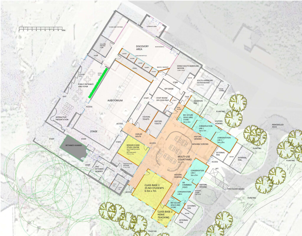 Sketch concept floor plan for building at Banham Zoon